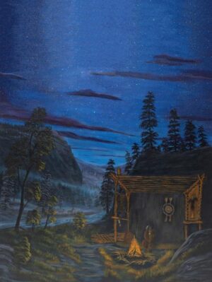 Afbeelding schilderij Firekeeper